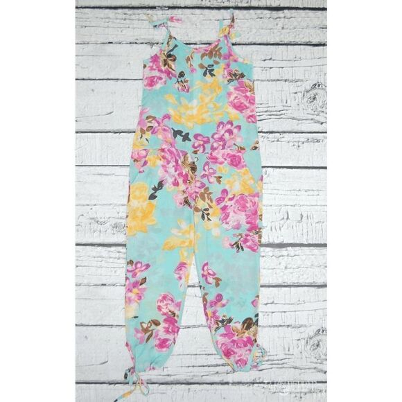 Jak & Peppar Girls Twiggy Romper Multicolor Floral Sleeveless Size 6 - Picture 2 of 2